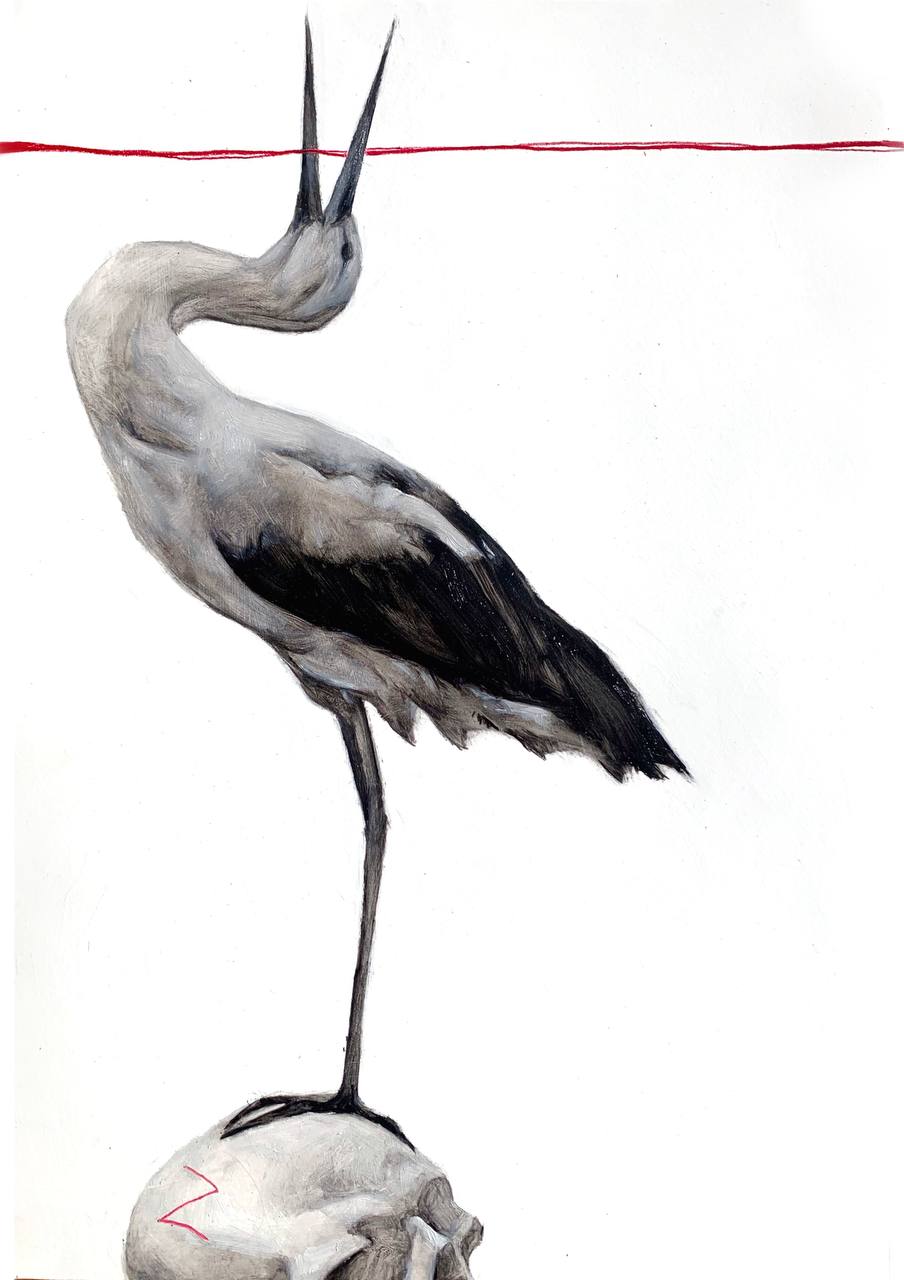 Anna Vereshchaka - print "Stork" A3