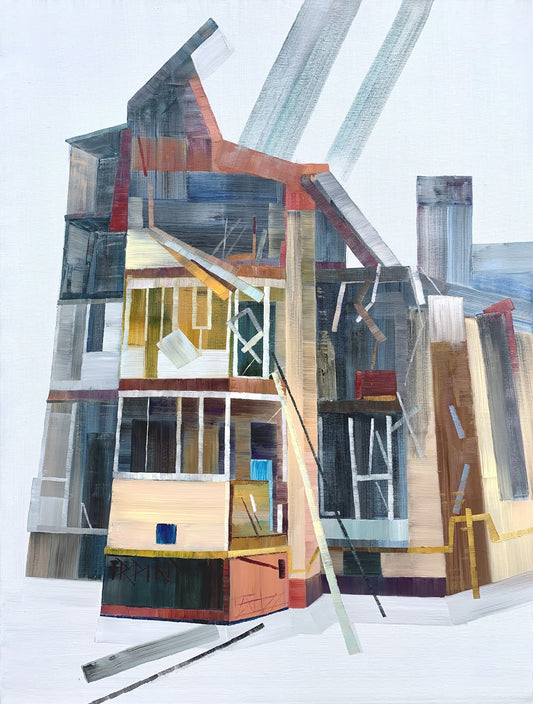 Nata Levitasova - original 80x60, canvas, oil - "Once we had a home"